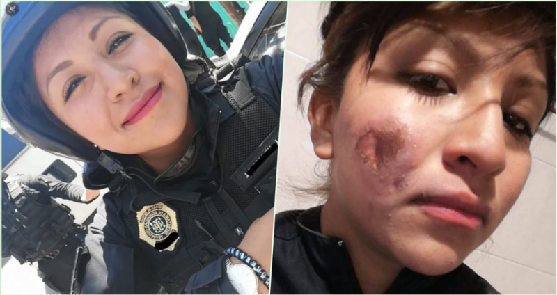 Verme con la cara quemada me da tristeza: policía agredida durante marcha feminista