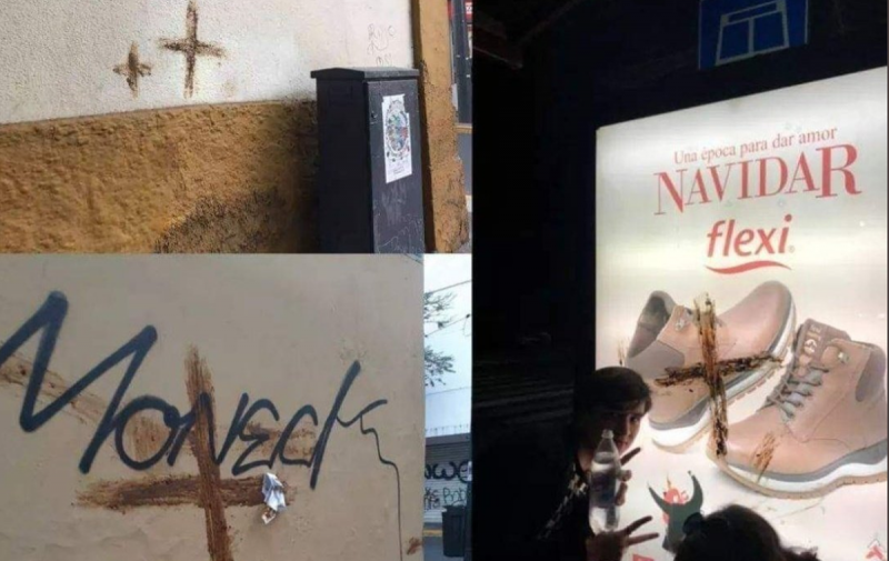 Amanece Guadalajara con cruces de excremento en diversos puntos (FOTOS)y