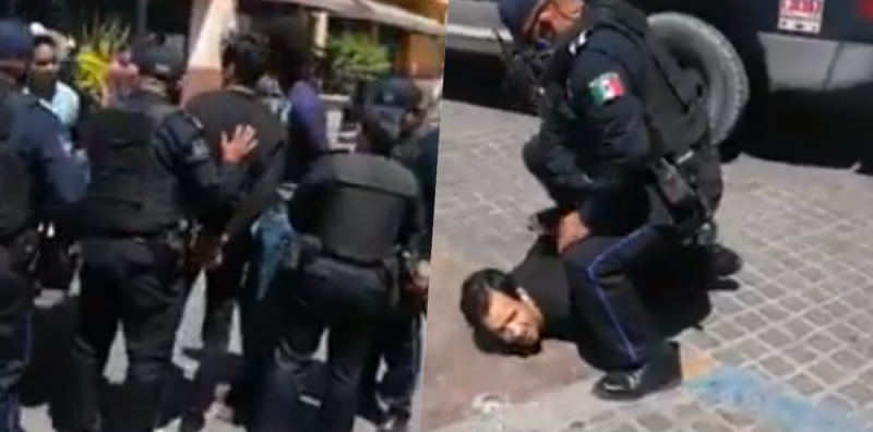 Policías arrestan con violencia a turistas en Aguascalientes por no respetar cuarentena