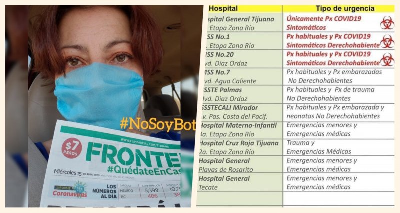 Mexicana recorre hospitales de BC y demuestra que no están saturados ni en crisis