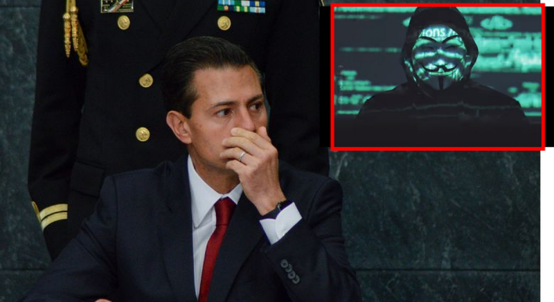 Cuando Anonymous atacó a EPN, los ZETAS e instituciones en México
