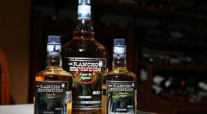 Rancho Escondido puede CAUSAR CEGUERA porque NO es Tequila: PROFECO