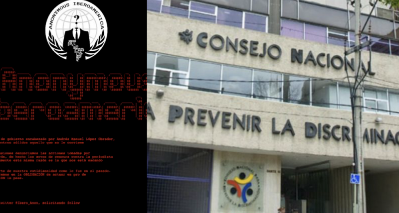  Anonymus Iberoamérica hackea portal del CONAPRED y deja mensaje para el Gobierno de AMLO