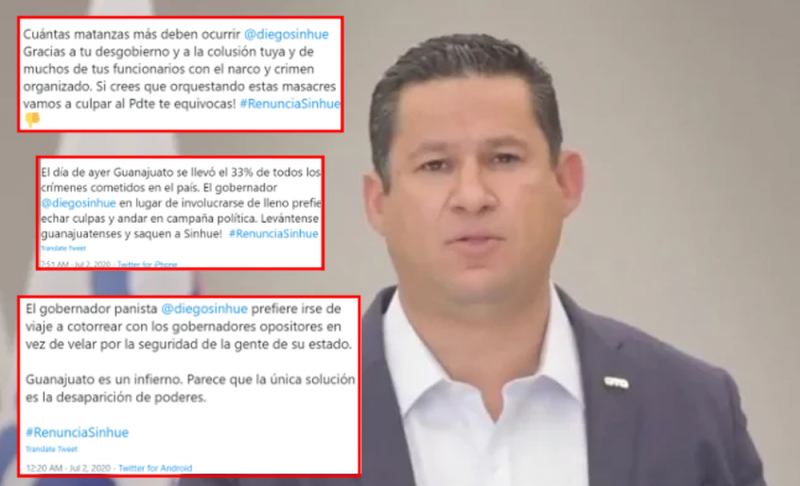 Usuarios en redes exigen la RENUNCIA de Gobernador de Guanajuato tras VIOLENCIA IMPARABLE en el Esta