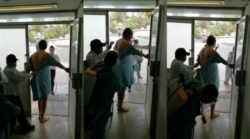Paciente CONTAGIADO con Covid-19 intenta escapar de Hospital del ISSSTE (VIDEO)