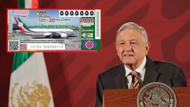 Loteria Nacional ha vendido más de 1.3 millones de cachitos para rifa de AVIÓN PRESIDENCIAL: AMLO
