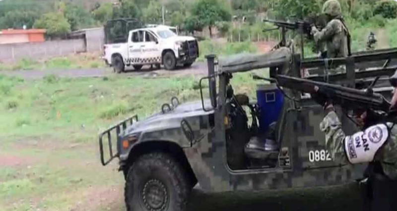 VIDEO: Captan enfrentamiento entre la Guardia Nacional y el CJNG