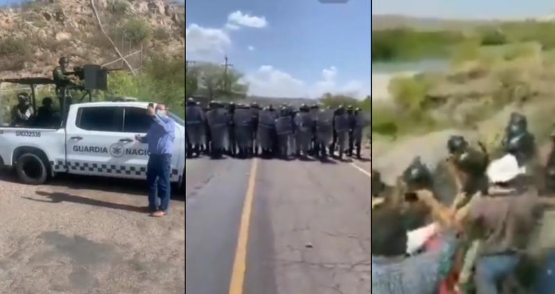 Guardia Nacional reprime a AGRICULTORES que defendían el AGUA de una PRESA (VIDEO)