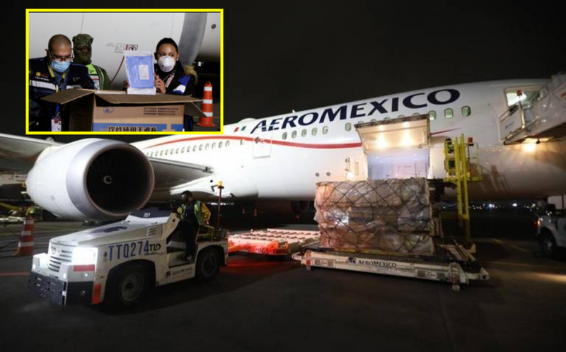 Llegó a México el vuelo 25 procedente de China con MATERIAL MÉDICO contra Covid-19