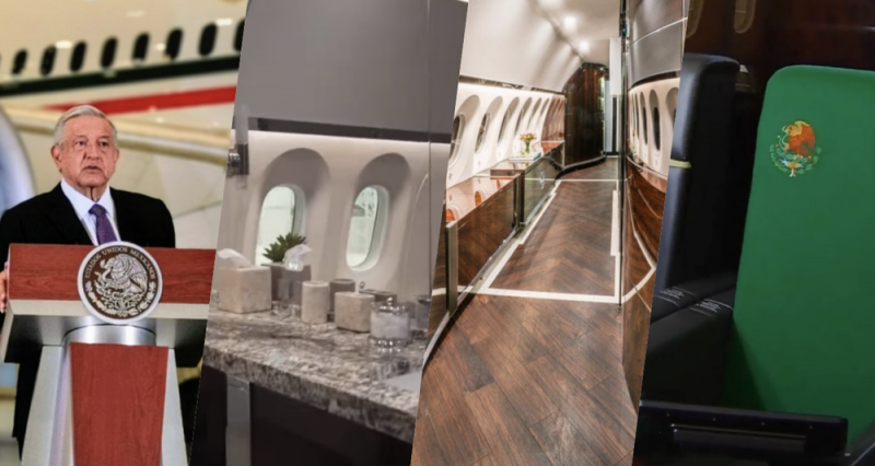Acabados de los más finos, baño de lujo y entretenimiento; así luce por dentro el Avión Presidencial