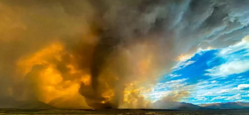 Captan en vídeo impresionante TORNADO de FUEGO