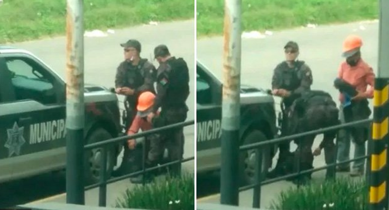 Exhiben a policías de Jalisco robando a un obrero en Tlaquepaque (VIDEO)