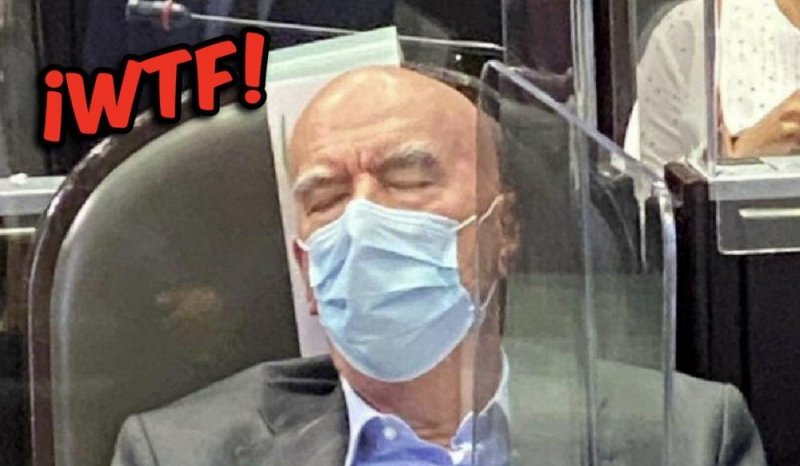 EXHIBEN a Senador de Movimiento Ciudadano, Dante Delgado, por quedarse DORMIDO en plena sesión.