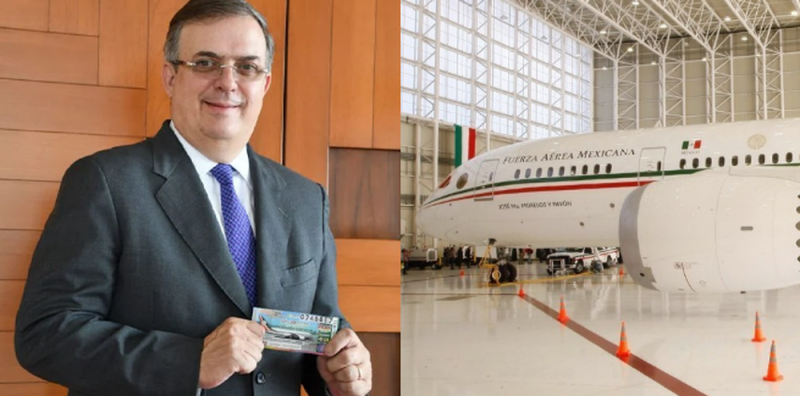 Marcelo Ebrard presume la compra de su “cachito” para la rifa del Avión Presidencial