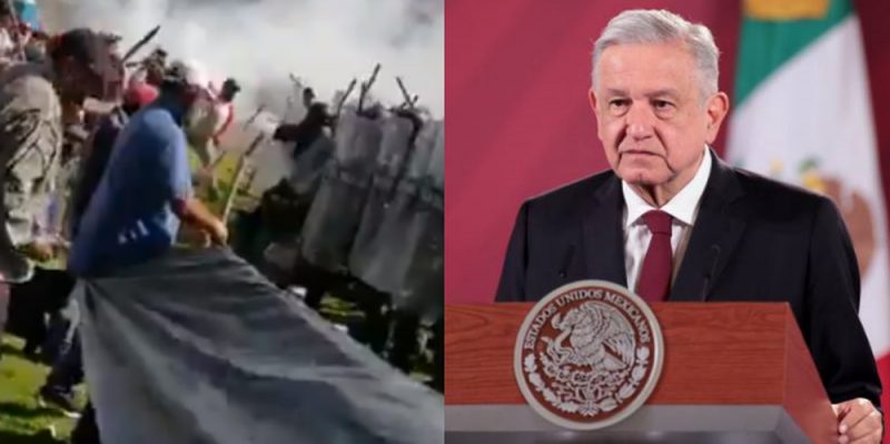 Acusa AMLO a dirigentes panistas de dar ´palos´ a PROTESTANTES en La Boquilla 