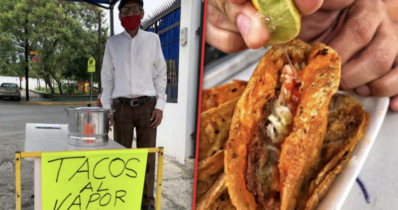 Abuelito emprende negocio de tacos al vapor tras DESEMPLEO por pandemia y se vuelve VIRAL