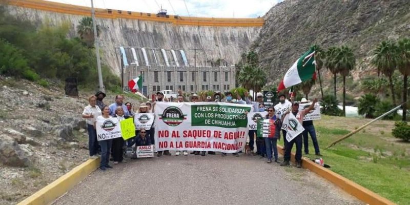 FRENAA y dos alcaldes se unen a protestas en presa La Boquilla, en Chihuahua