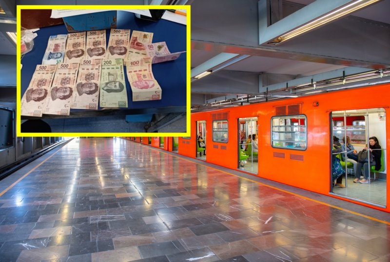 Mujer se ENCUENTRA 4 mil pesos en el Metro y lo ENTREGA a la policía
