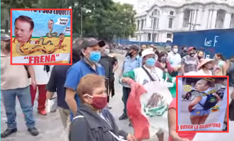 Surge Frente anti-FRENAAA con doble de gente; se encararon en el Zócalo