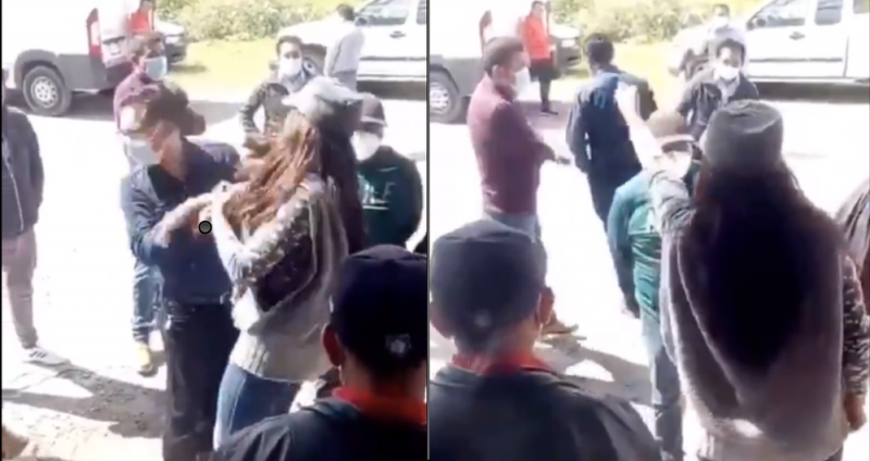 Mujer discute con Alcalde de Tlaxcala, enfurece y ¡lo cachetea! (VIDEO)
