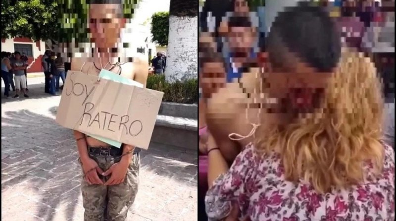Mujer salva a su hijo de ser LINCHADO en Hidalgo; pobladores lo tenían amarrado de un poste