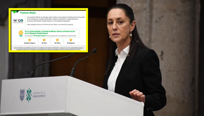 Presume Sheinbaum que programa ´Mi Ciudad Segura´ recibe PREMIO de innovación