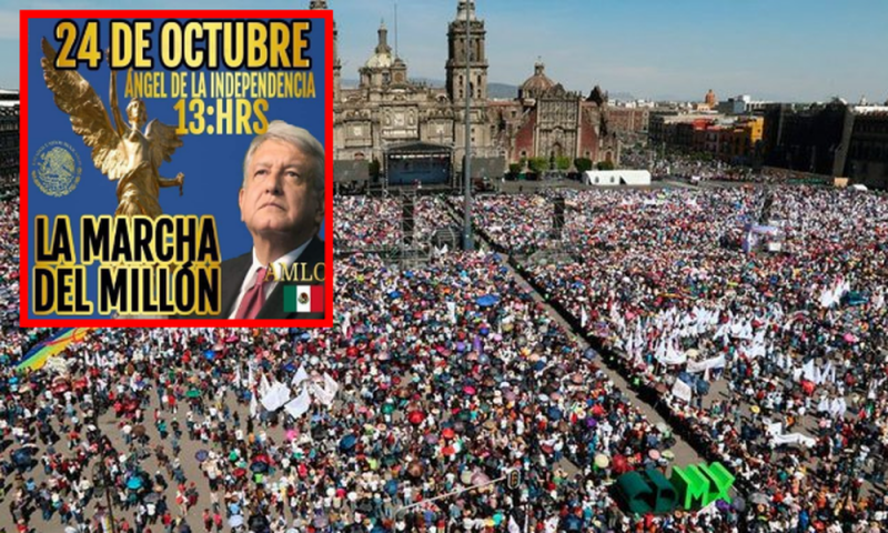 Mexicanos llaman a #LaMarchaDelMillón en apoyo a AMLO para demostrar el verdadero músculo