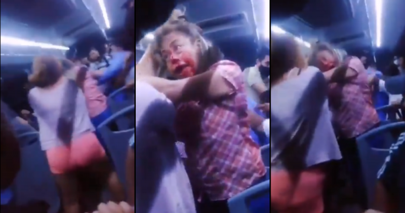 Mujeres se pelean por el AMOR de su hombre a bordo de un camión en NL (VIDEO)y