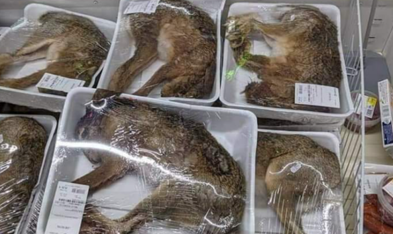 ¡Indignante! Usuarios se lanzan contra supermercado que vende animales enteros en bandeja