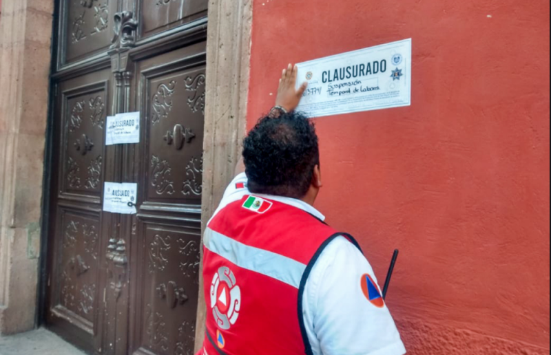 Clausuran sucursales BANCOMER en Guanajuato por no respetar la sana distancia