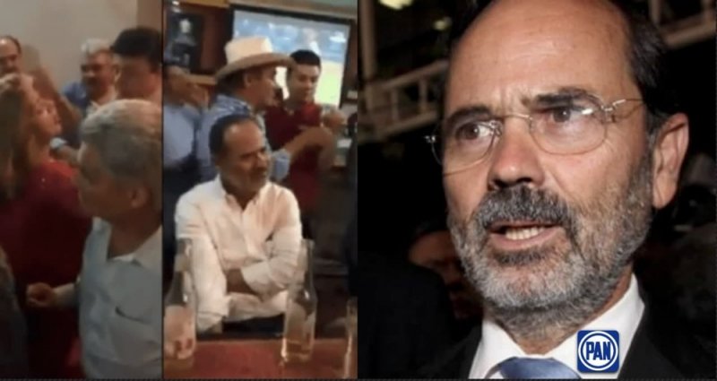Captan a Gustavo Madero y a funcionarios de Javier Corral en “borrachera” y sin cubrebocas