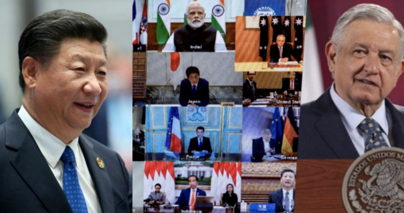 Presiente de China, secunda a AMLO en el G20 en su propuesta de suspender deuda a países pobres 
