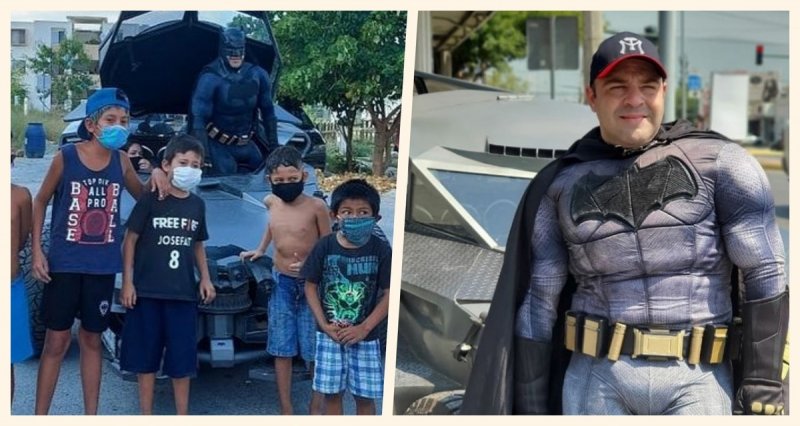 Aspirante a candidato independiente recolecta firmas vestido de Batman