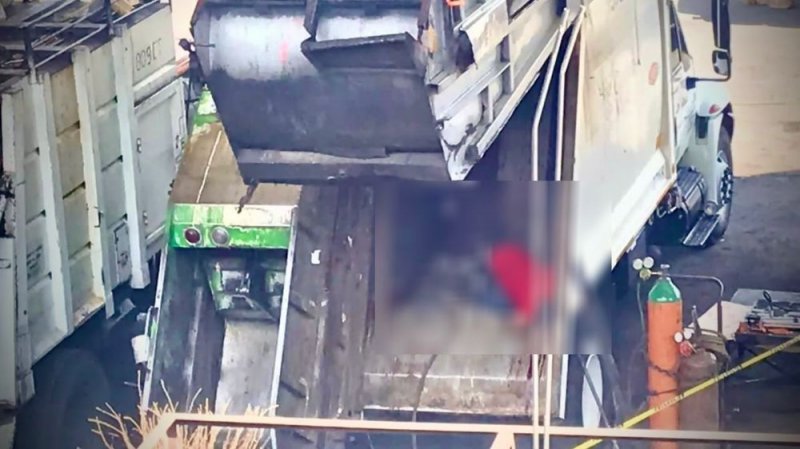 Sujeto fallece al quedar PRENSADO en contenedor de camión recolector de basura