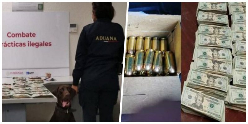 Asegura Guardia Nacional y Aduanas 9 mdp y cartuchos de armas en Tijuana