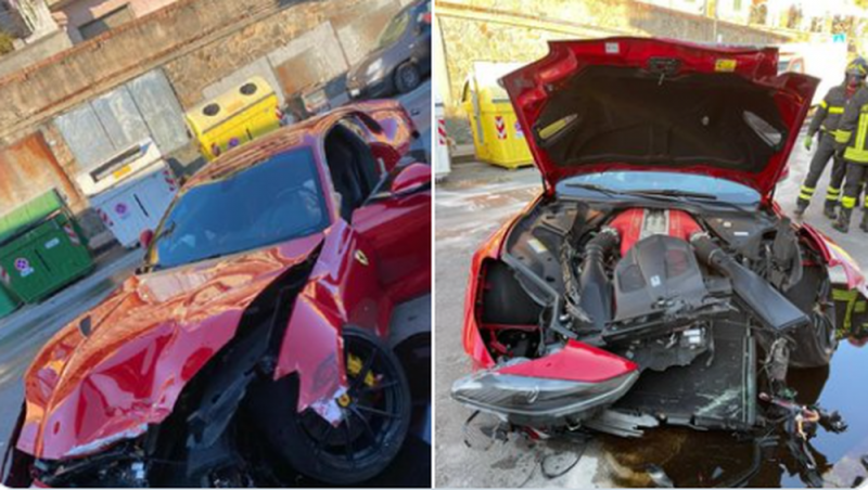 ¡Increíble! Futbolista deja su Ferrari en autobaño y empleados lo destruyen