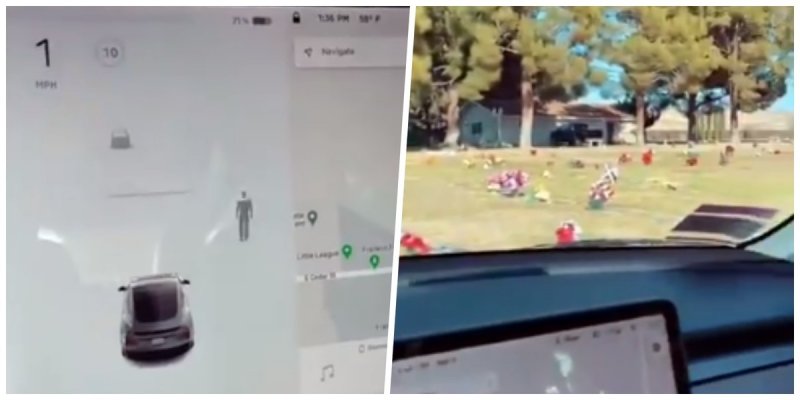 Automóvil Tesla DETECTA con radar a “fantasma” en un cementerio vacío