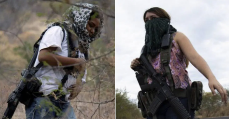 Mujeres armadas con cuernos de chivo y tanques forman autodefensa para protegerse del CJNG