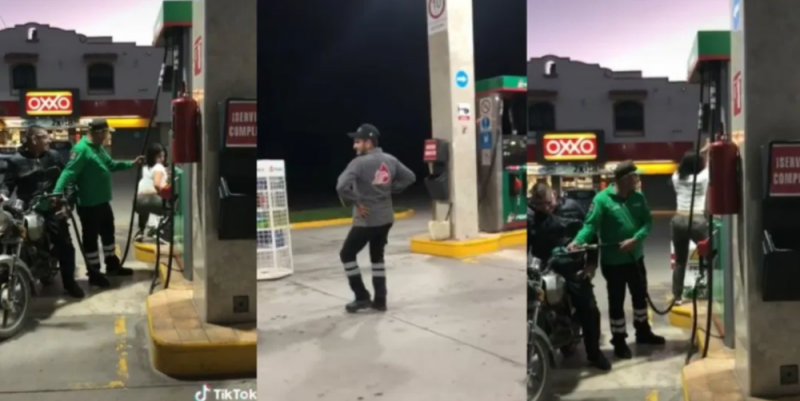 ¡Dame más GASOLINA! Mujer se vuelve viral en redes tras PERREAR frente a los clientes en Gasolinera