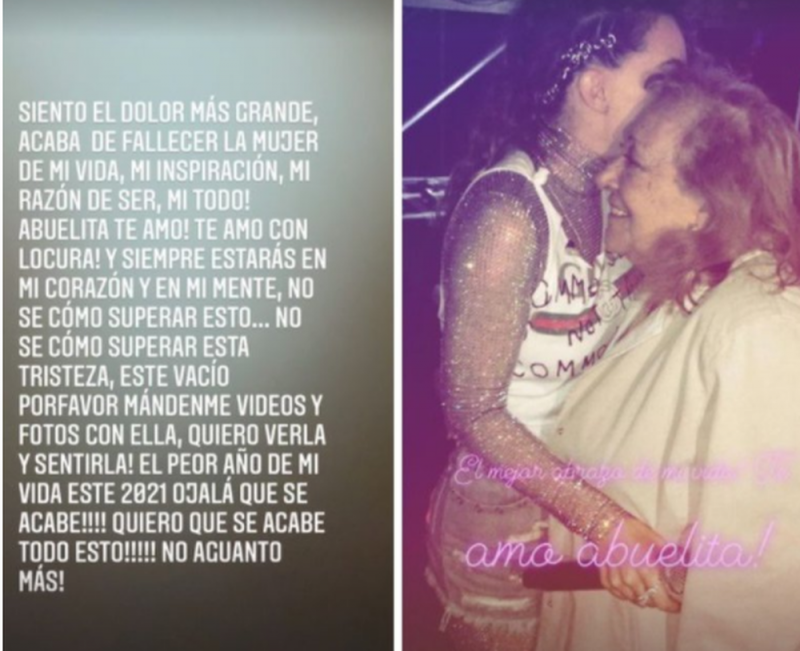 “Es el peor año de mi vida”, dice Belinda tras el fallecimiento de su abuelita