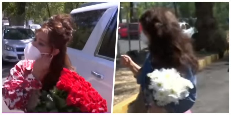 Sorprende Yadhira Carrillo a Juan Collado con flores en Reclusorio Norte