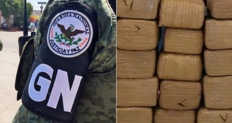 GN da duro golpe al narco y decomisa 300 kilos de marihuana en León, Guanajuato