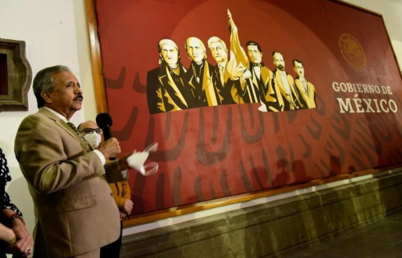 PAN pide quitar mural de Palacio de Culiacán en el que aparece AMLO