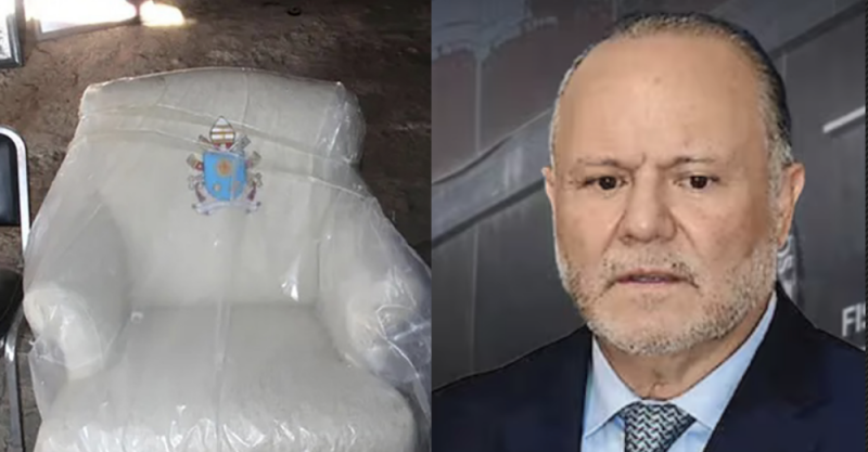 César Duarte tenía capilla en su rancho, en donde usaba el Sillón del Papa Francisco como su trono.