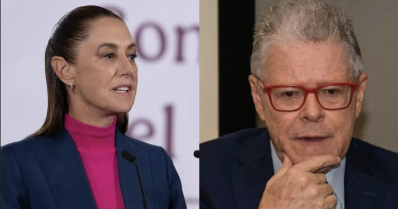 Sheinbaum se lanza contra Sergio Sarmiento por lavarle la cara a Felipe Calderón