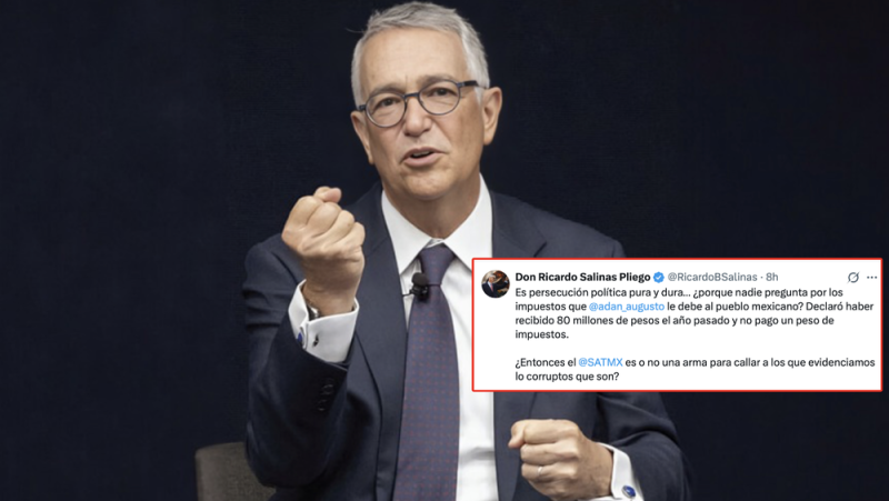 “Es persecución política pura y dura”: Salinas Pliego explota tras ultimátum del SAT 
