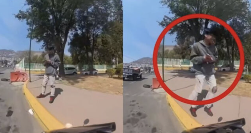 Joven pide servicio Didi Moto y cuando lo ve llegar sale corriendo pensando que lo asalt4ría 