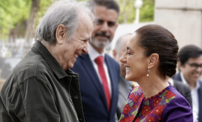 Joan Manuel Serrat elogia a Claudia Sheinbaum: “Es una mujer a la que admiro y respeto”