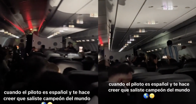 Piloto español hace creer a pasajeros argentinos que ganaron el Mundial y desata euforia en vuelo