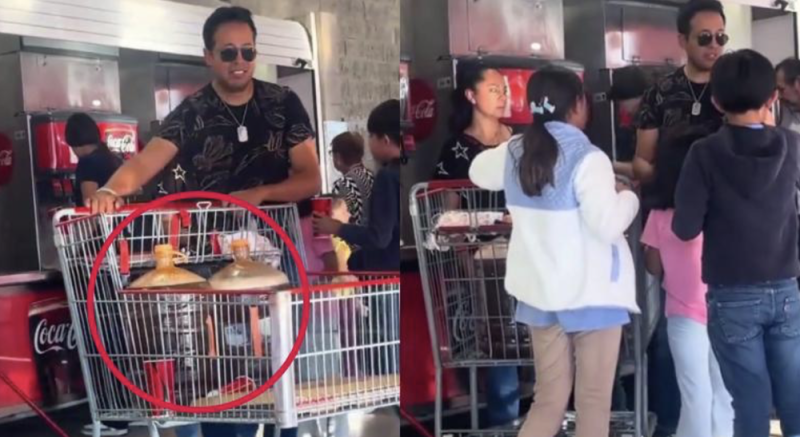 Por esta razón familia viral del Costco de Aguascalientes habría rellenado garrafones de refresco 
